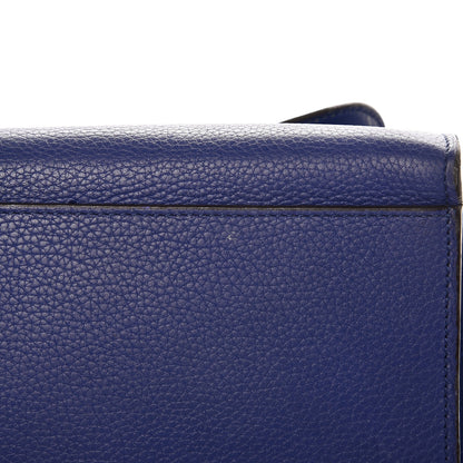 Celine Drummed Calfskin Suede Small Trapeze Indigo 7 of 12