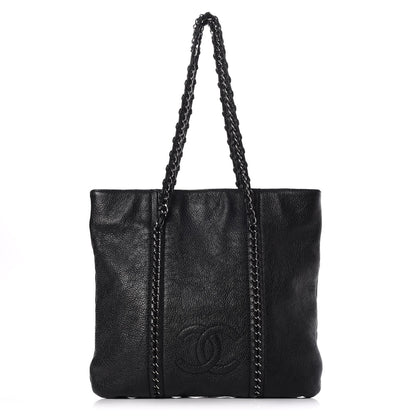 Chanel Deerskin Luxe Ligne North South Tote Black 1 of 15