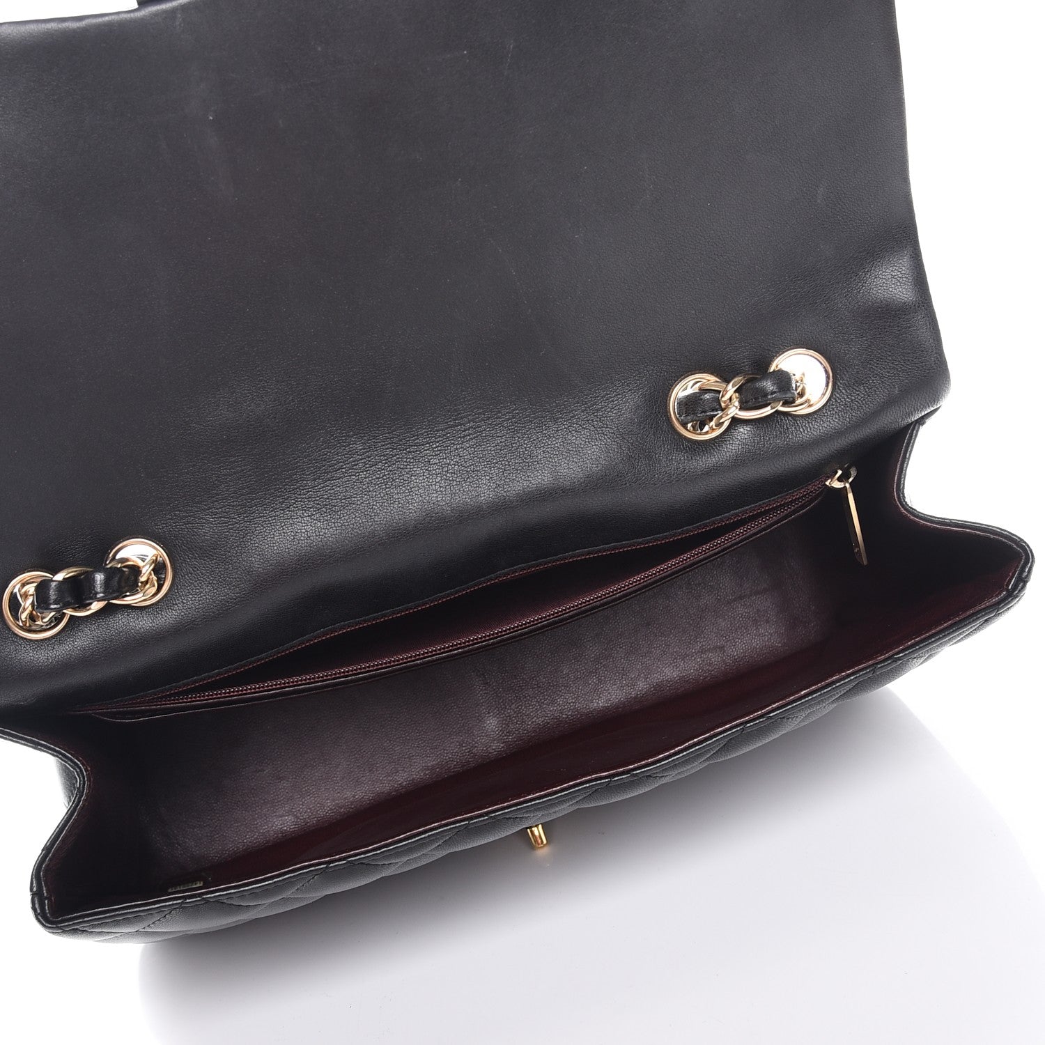 Chanel Lambskin Quilted Jumbo Single Flap Black 5 of 9