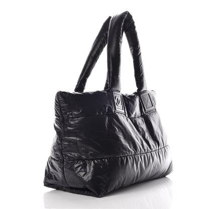 Chanel Nylon Quilted Medium Coco Cocoon Reversible Tote Black 4 of 15
