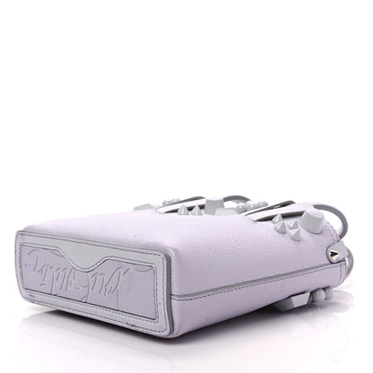 Christian Louboutin Calfskin Empire Spike Studded Mini North South Cabata Tote Lilac Smoke 8 of 9
