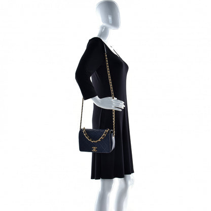 Chanel Caviar Quilted Small Fashion Therapy Flap Bag Navy Blue 3 of 14