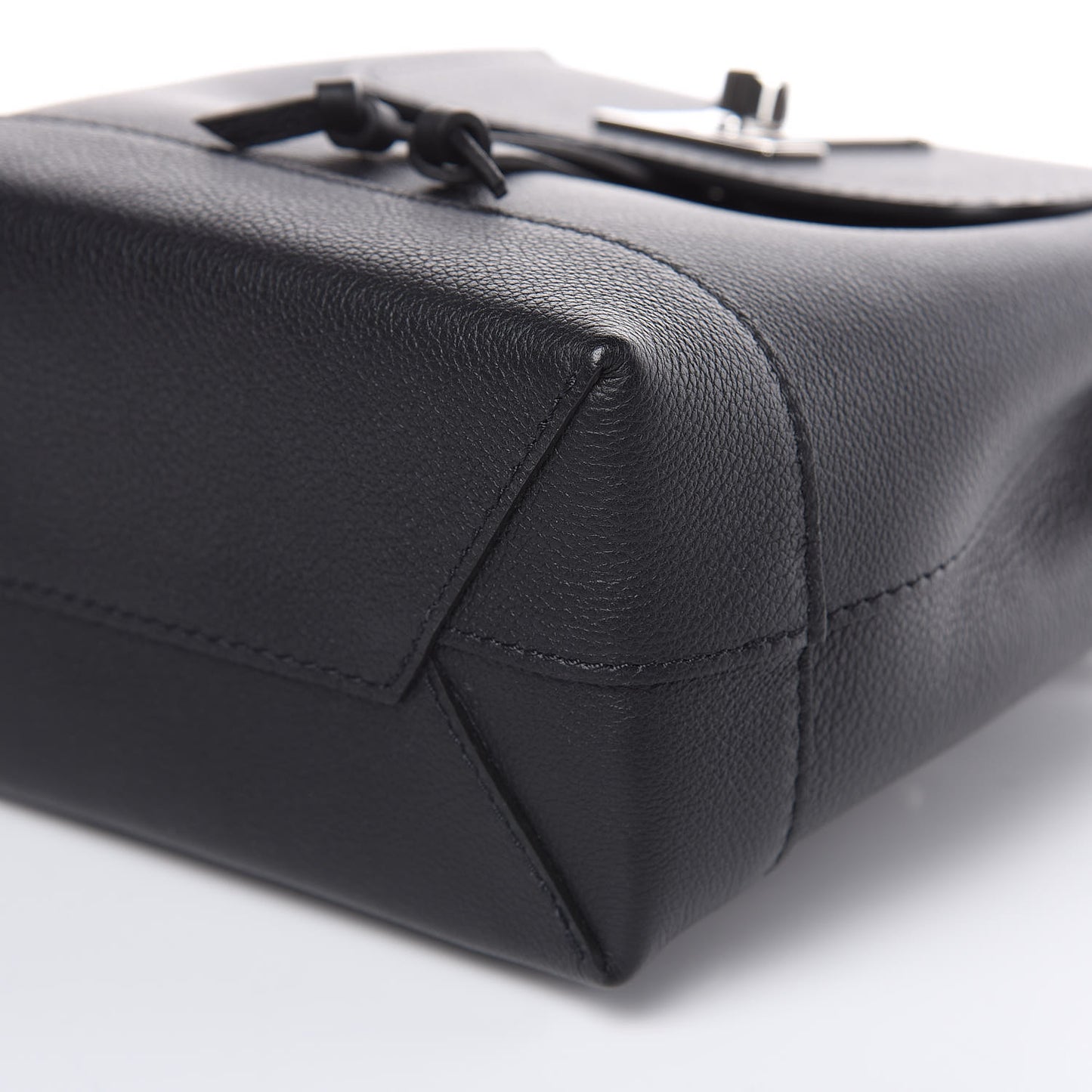 Calfskin Lockme Mini Backpack Black