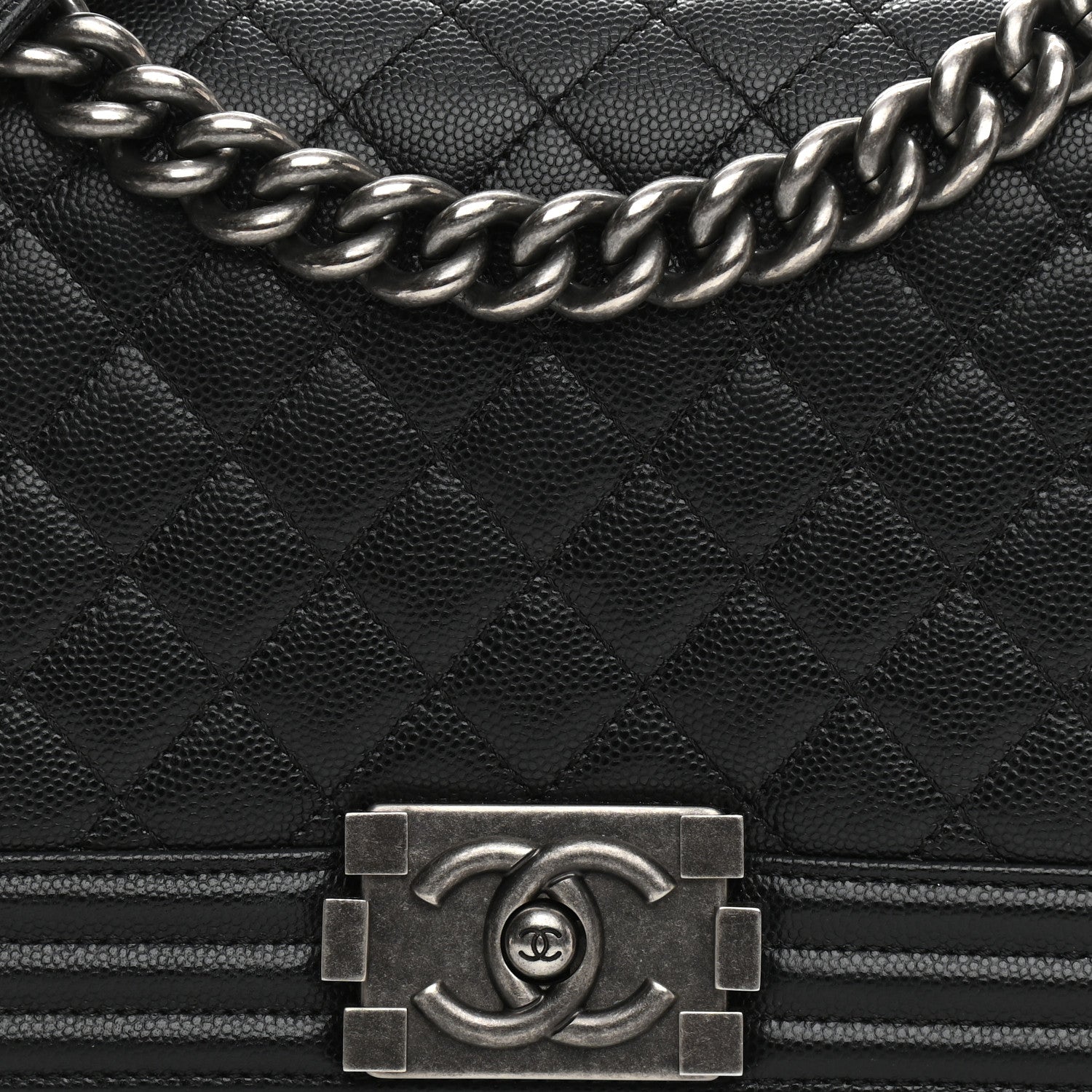 Chanel Caviar Quilted Medium Boy Flap Black 8 of 11