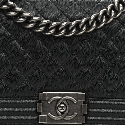 Chanel Caviar Quilted Medium Boy Flap Black 8 of 11