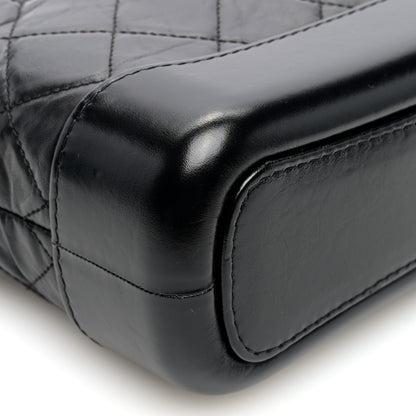 Chanel Aged Calfskin Quilted Small Gabrielle Hobo Black 9 of 10