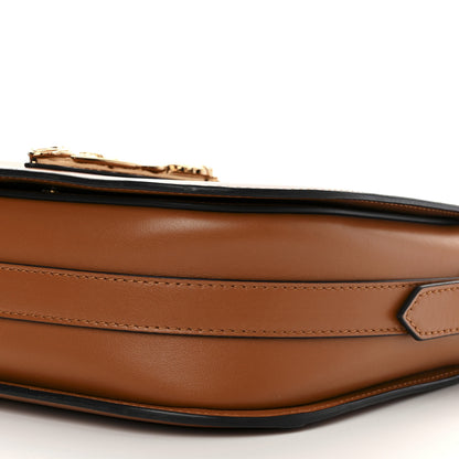 Versace Grained Calfskin Virtus Shoulder Bag Brown 9 of 14