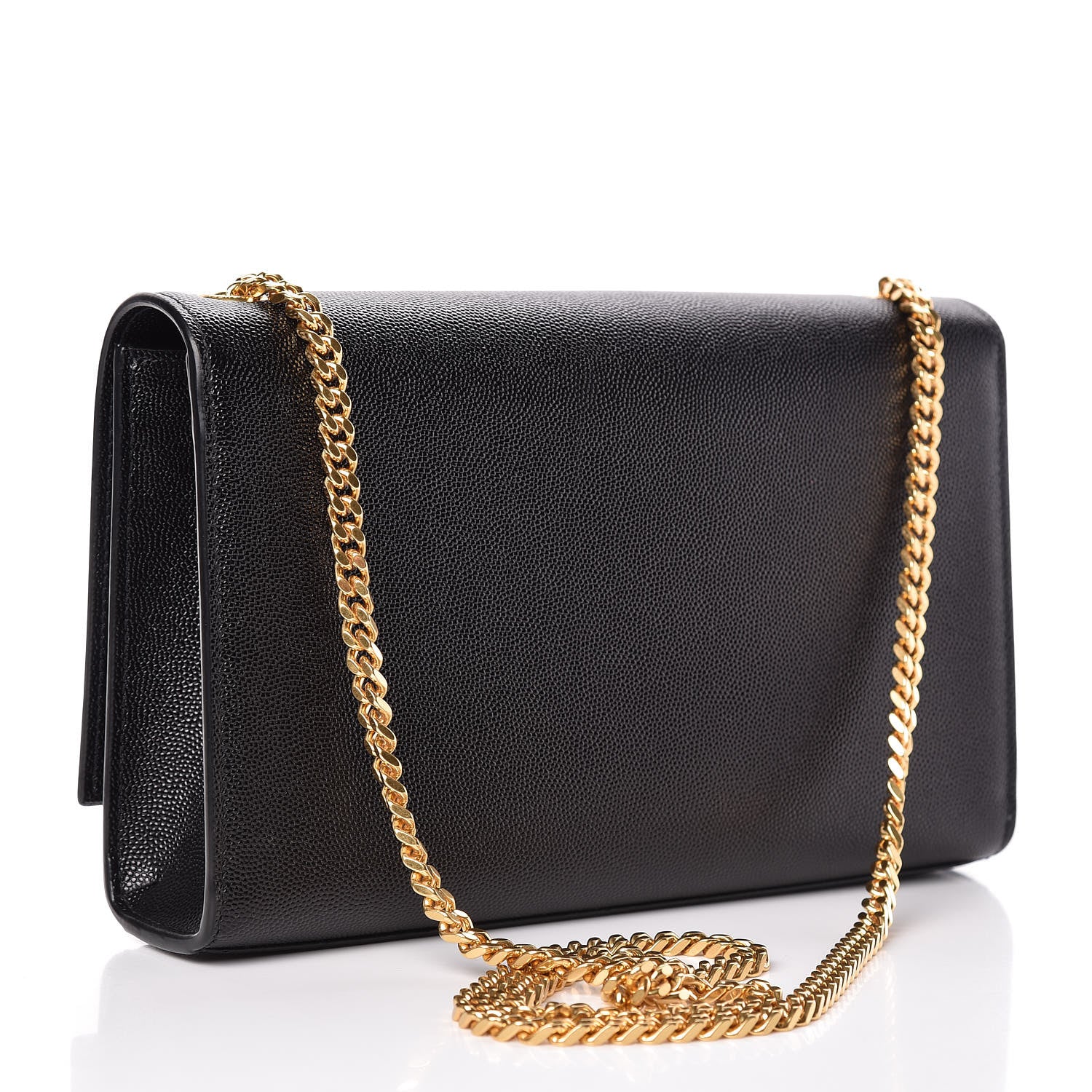 Saint Laurent Grain De Poudre Medium Classic Monogram Kate Satchel Black 3 of 10