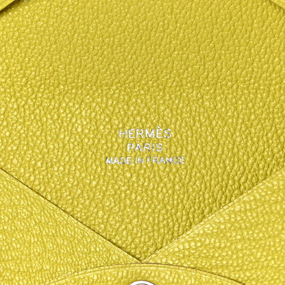 Hermes Chevre Mysore Calvi Card Case Lime 6 of 8