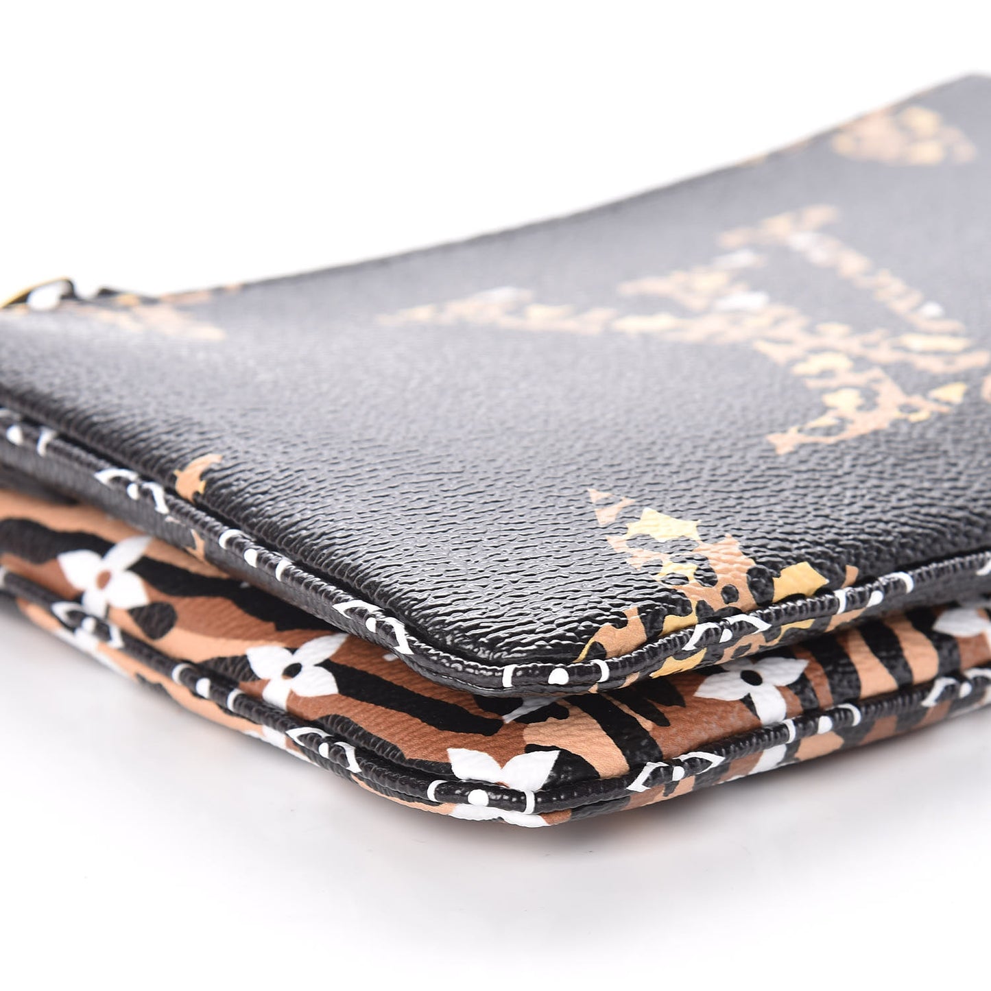 Monogram Giant Jungle Pochette Double Zip Black