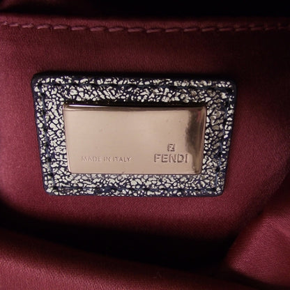 Fendi Ruched Beaded Borderline Clutch Silver 7 of 10