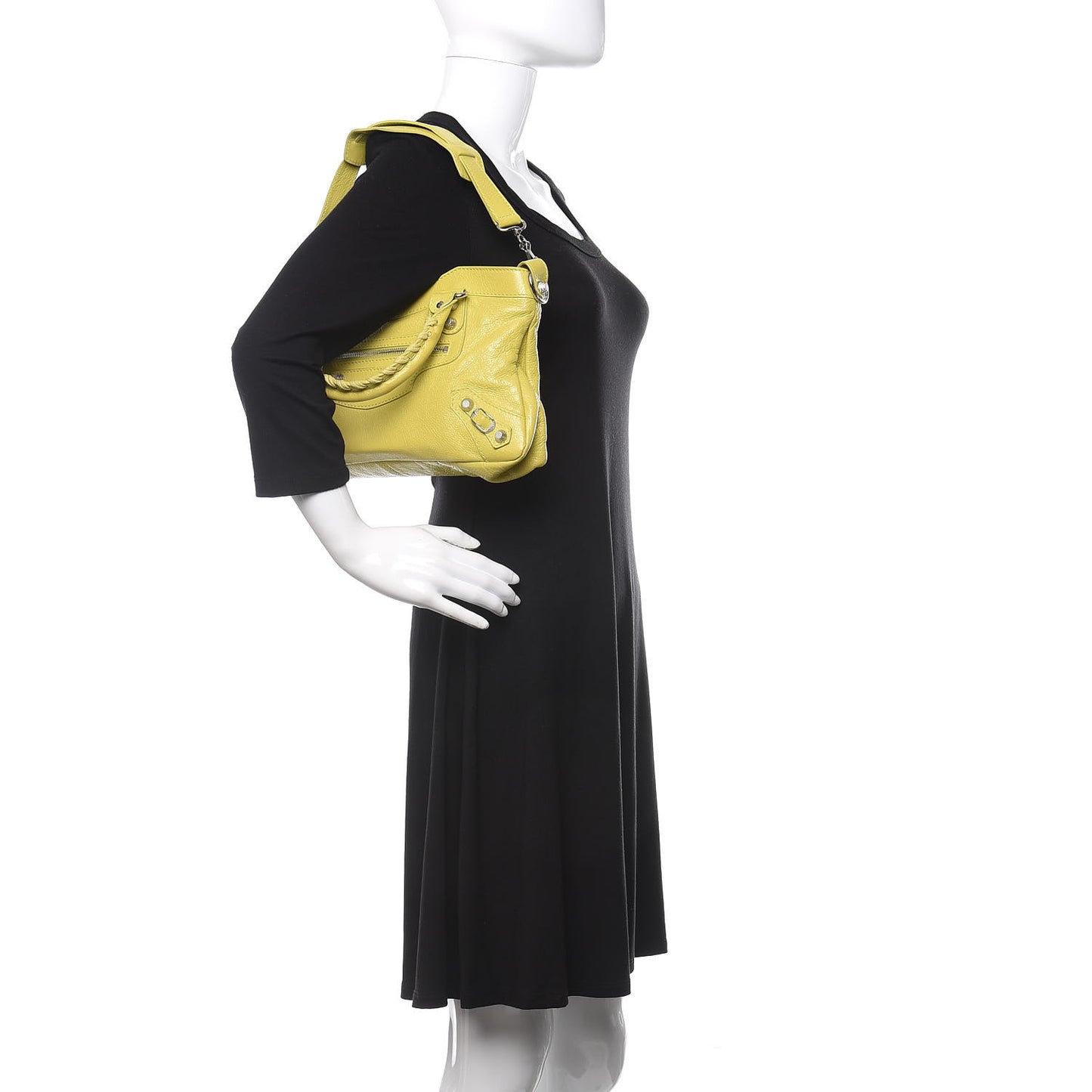 Agneau Giant 12 Silver Hardware First Jaune Poussin