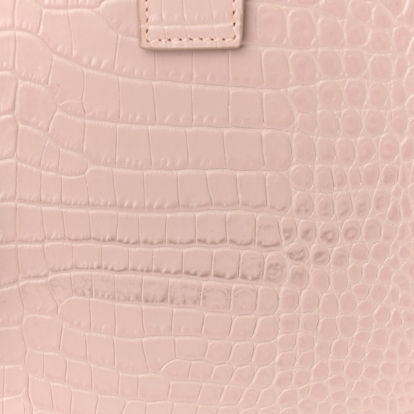 Calfskin Crocodile Embossed Baby Sac De Jour Rose Antic