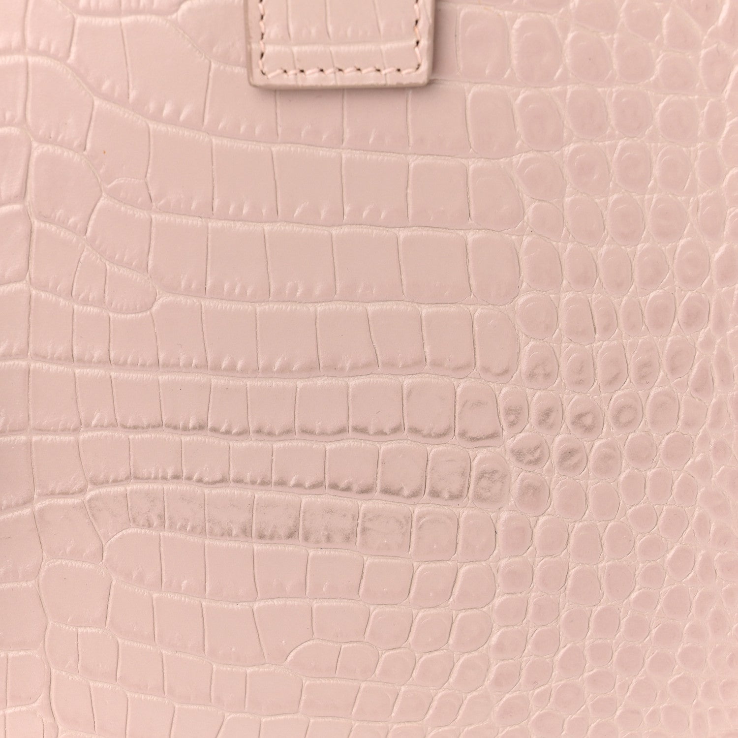 Saint Laurent Calfskin Crocodile Embossed Baby Sac De Jour Rose Antic 16 of 18