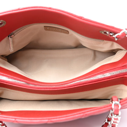 Chanel Caviar Quilted Timeless CC Shopping Tote Red 5 of 10