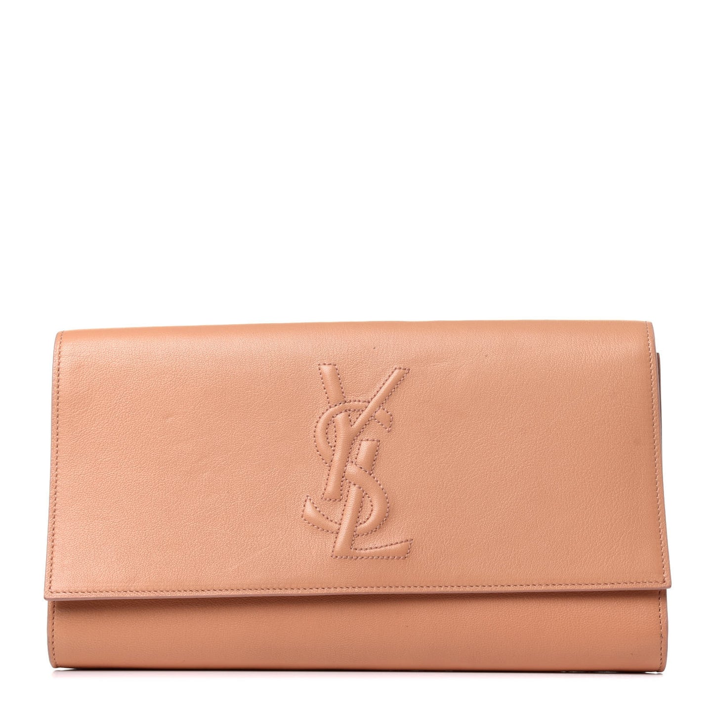 Goatskin Monogram Large Belle De Jour Clutch Nude