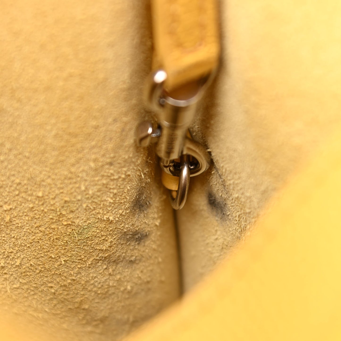 Supple Grained Calfskin Big Bag Bucket Yellow