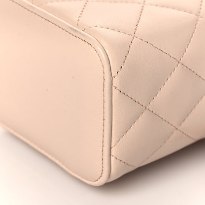 Chanel Lambskin Quilted Pearl Crush Mini Vanity Case With Chain Light Beige 10 of 11