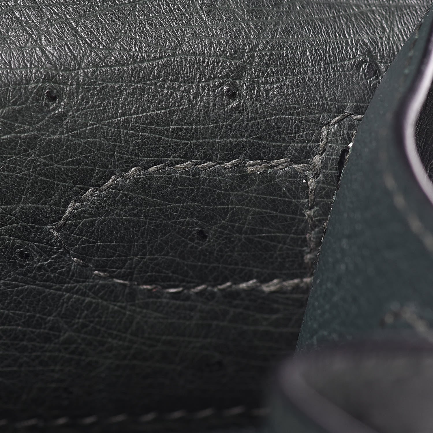 Hermes Ostrich Kelly Sellier 28 Vert Titien 13 of 33