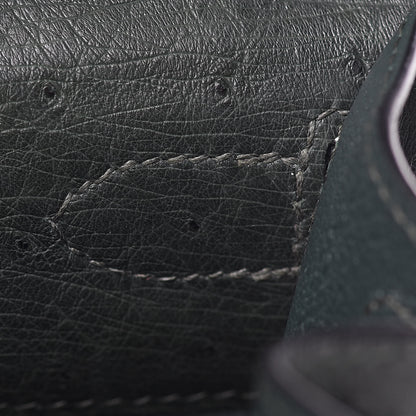 Hermes Ostrich Kelly Sellier 28 Vert Titien 13 of 33