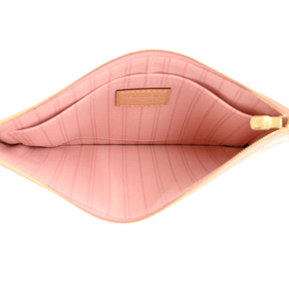 Louis Vuitton Damier Azur Neverfull MM GM Pochette Rose Ballerine 5 of 9