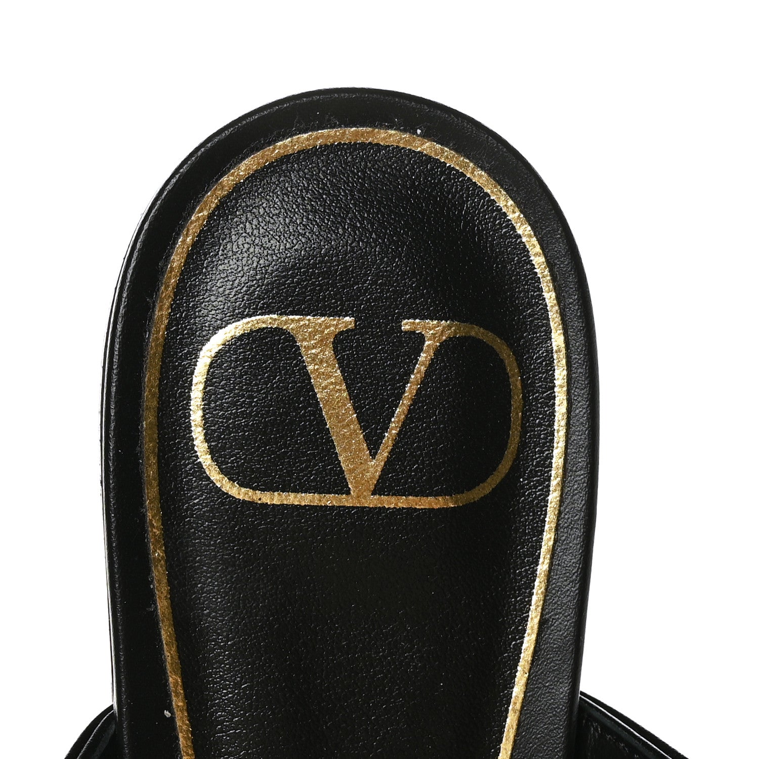 Valentino Garavani Calfskin Roman Stud Ankle Strap Flat Mules 37.5 Black 6 of 7