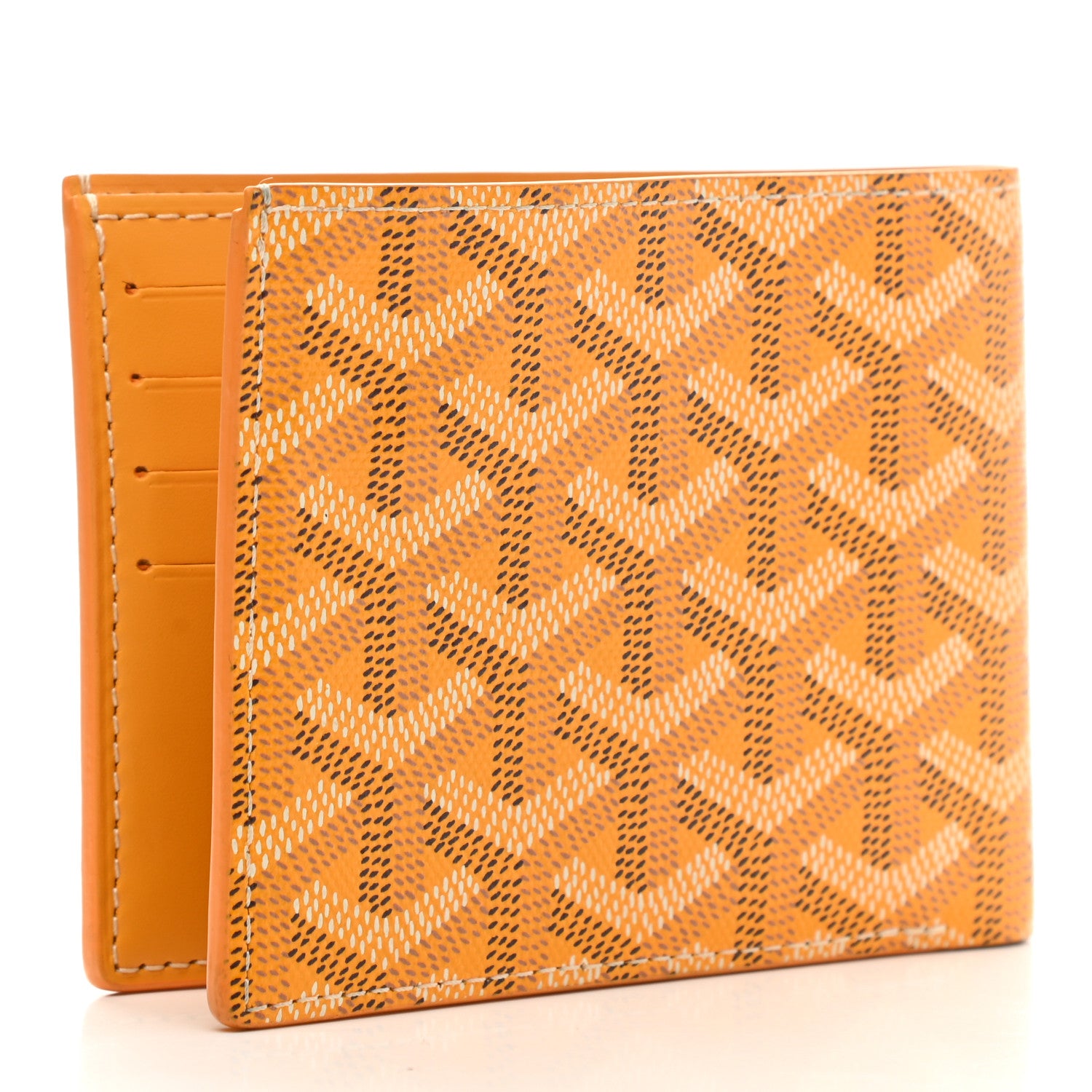 Goyard Goyardine Bi-Fold Victoire PM Wallet Yellow 3 of 7