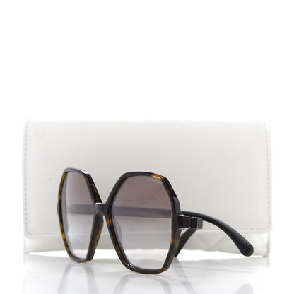 Chanel Acetate Wood Rubber Square Sunglasses 9076 Dark Tortoise 15 of 16