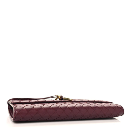 Bottega Veneta Nappa Intrecciato Long Andiamo Top Handle Clutch Barolo 4 of 12