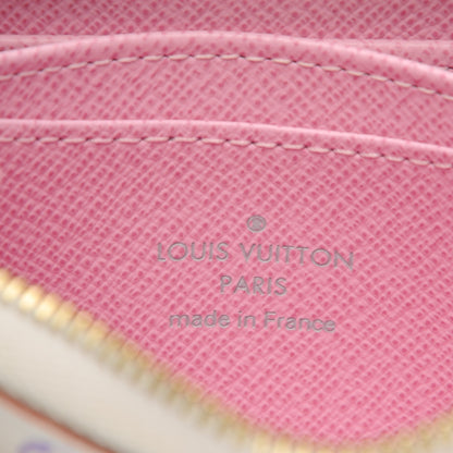 Louis Vuitton Monogram Multicolor Zippy Coin Purse Wallet White Litchi 6 of 7