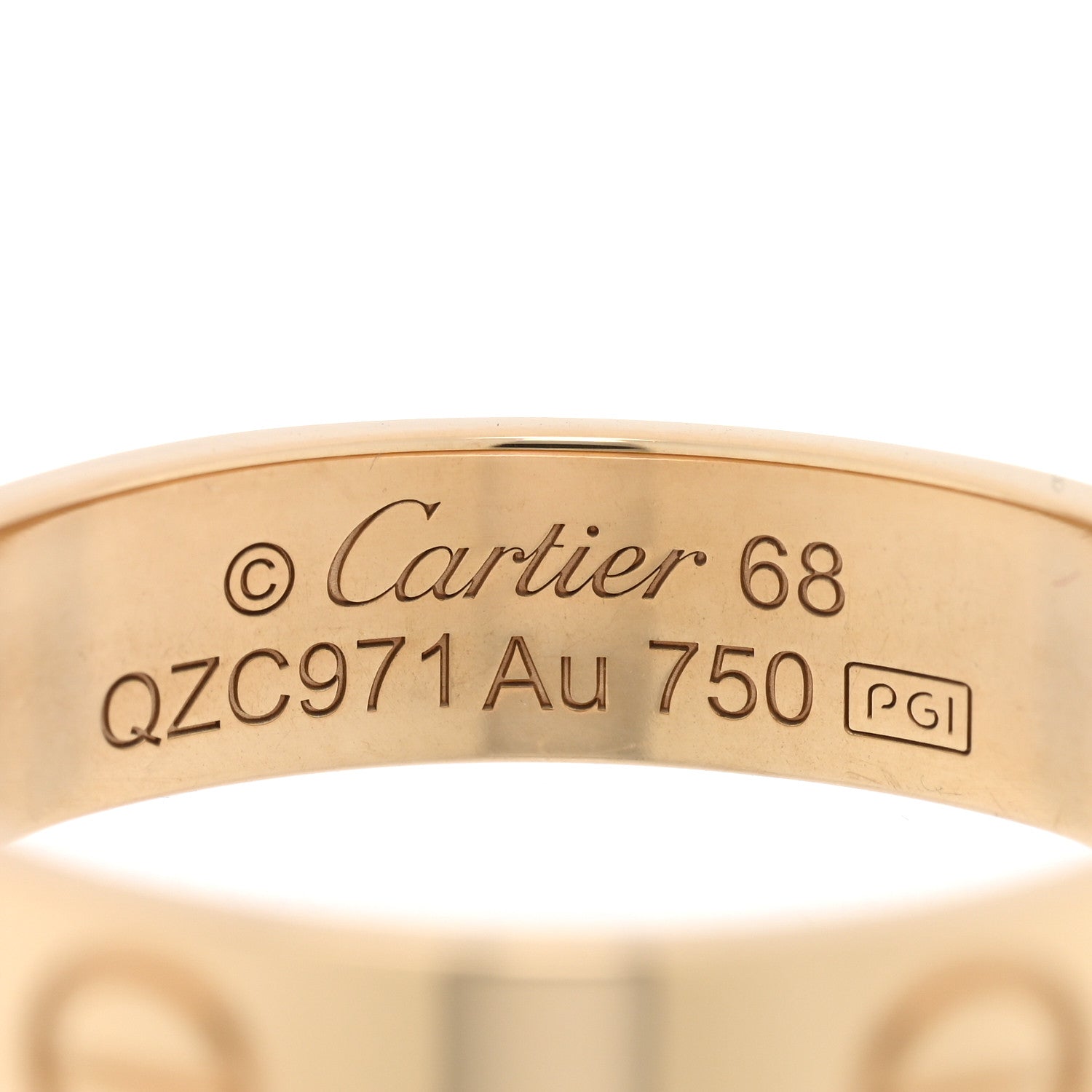 Cartier 18K Yellow Gold 5.5mm LOVE Ring 68 12.25 4 of 4