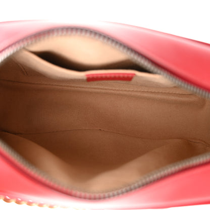 Gucci Calfskin Matelasse Small GG Marmont Chain Shoulder Bag Hibiscus Red 5 of 10