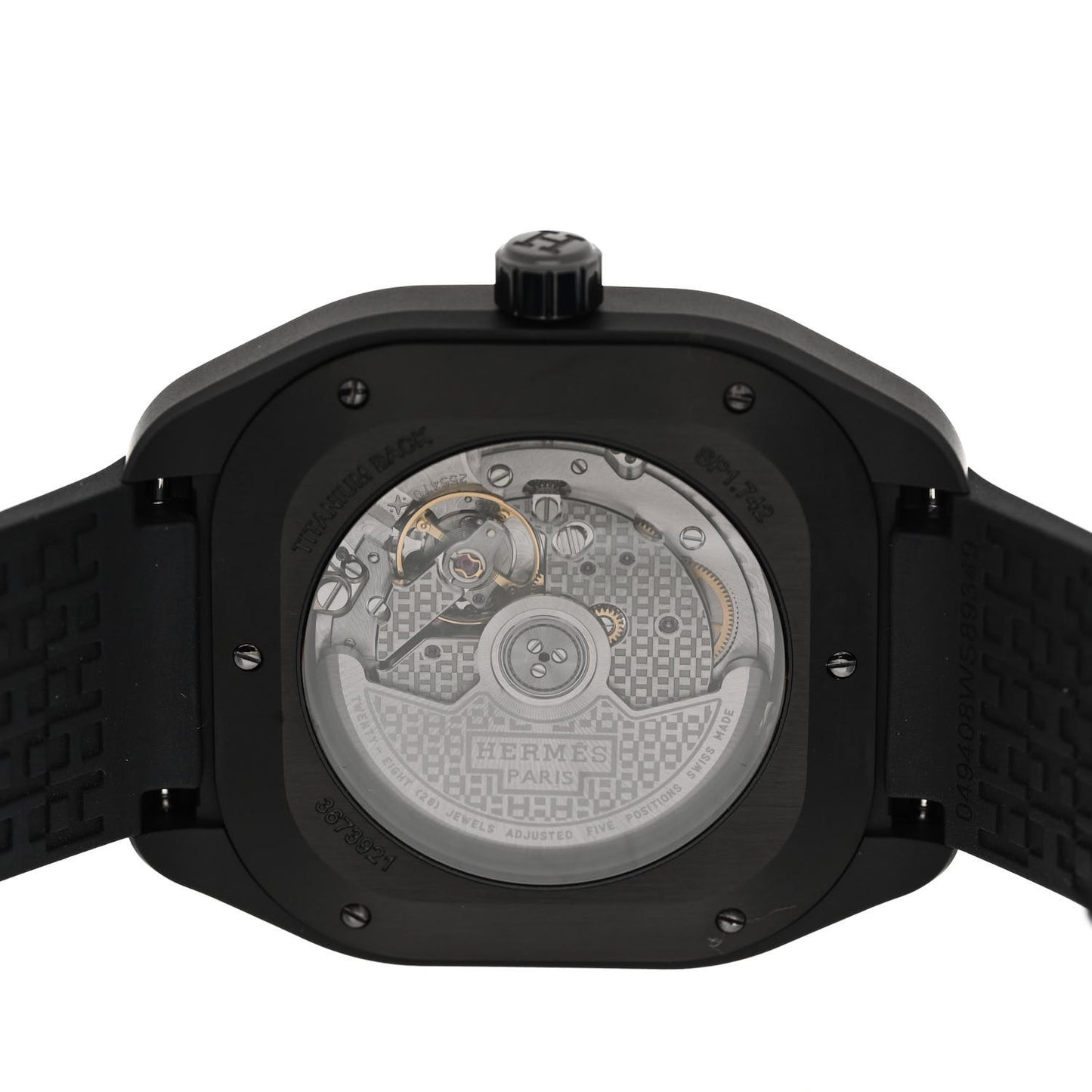 Graphene Nickel Rubber 39mm H08 Automatic Watch Noir