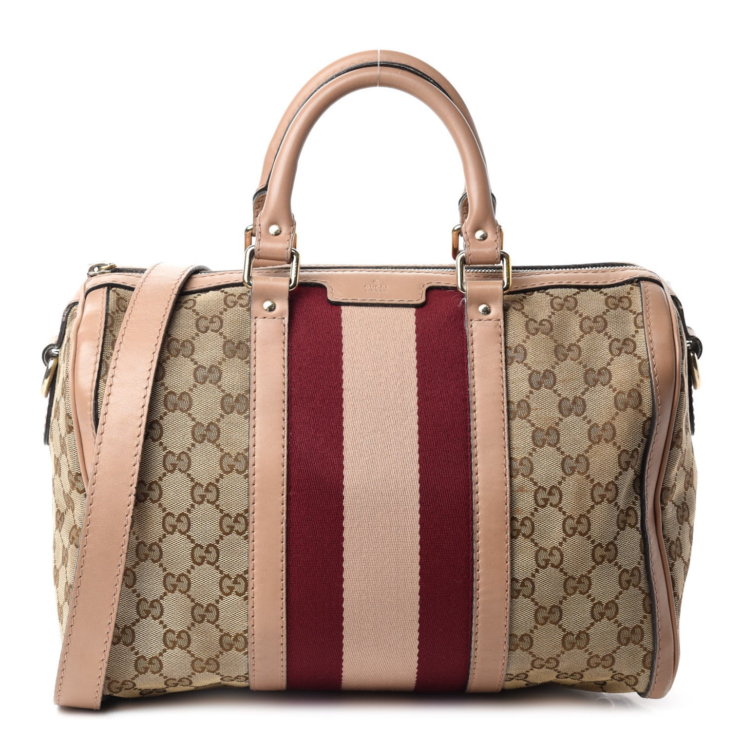 Monogram Vintage Web Medium Boston Pink