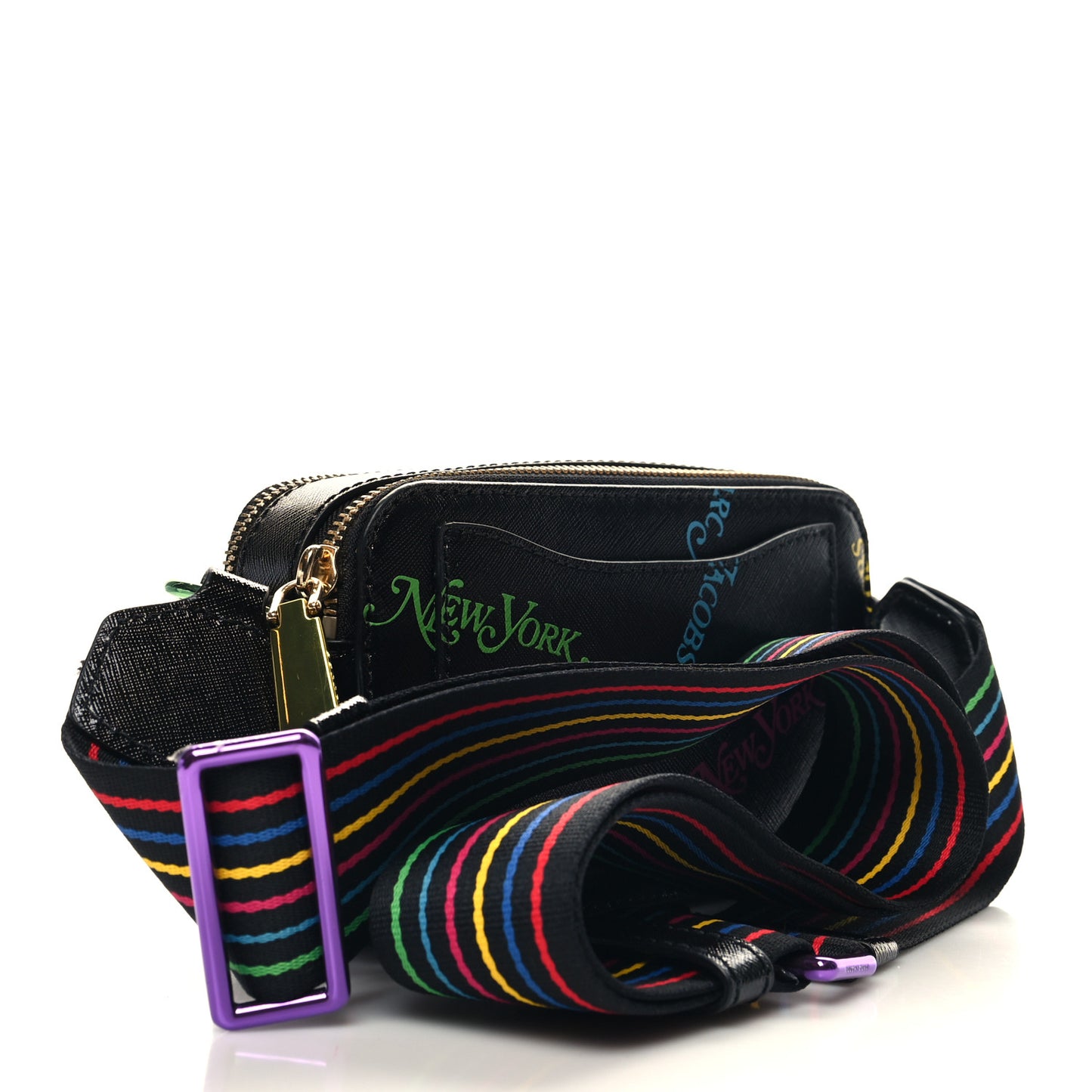 X New York Magazine Saffiano Small Snapshot Camera Bag Black Multicolor