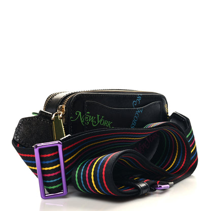 Marc Jacobs X New York Magazine Saffiano Small Snapshot Camera Bag Black Multicolor 3 of 10