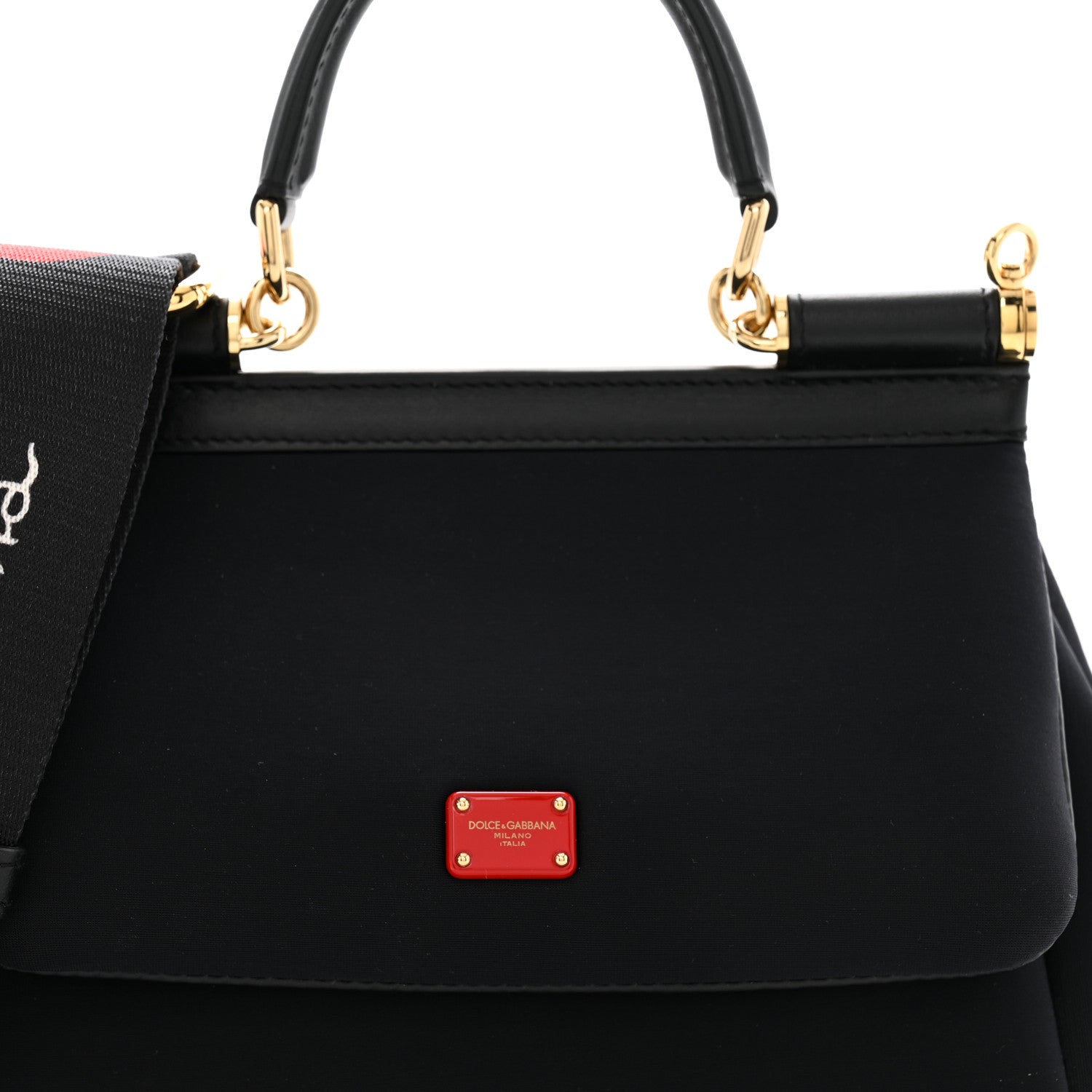 Dolce & Gabbana Neoprene Small Miss Sicily Satchel Black 1694260