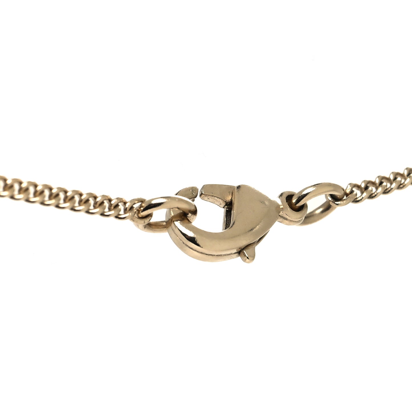 Pearl CC Pendant Necklace Gold