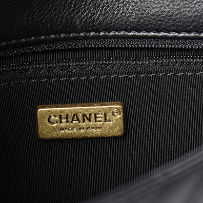 Chanel Calfskin Chevron Quilted Mini Rock The Corner Flap Black 5 of 13