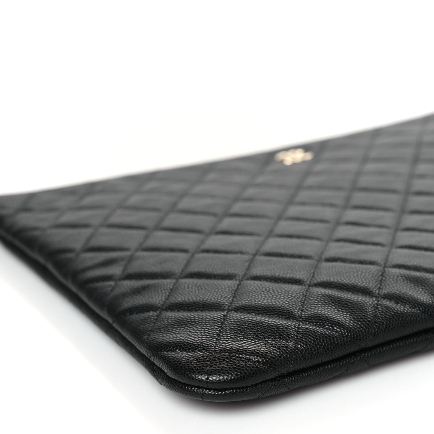 Chanel Caviar Quilted Large Cosmetic Case Black 8 of 10