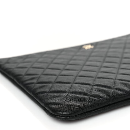 Chanel Caviar Quilted Large Cosmetic Case Black 8 of 10