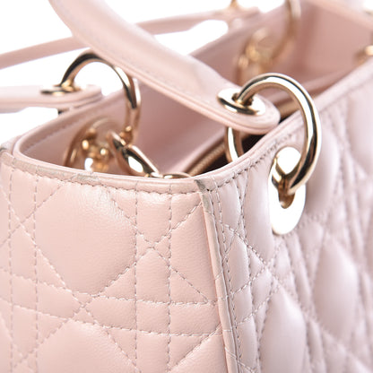 Christian Dior Lambskin Cannage Medium Lady Dior Light Pink 9 of 16