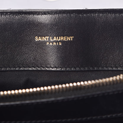 Saint Laurent Calfskin Y Quilted Monogram Medium Loulou Chain Satchel Black 6 of 11