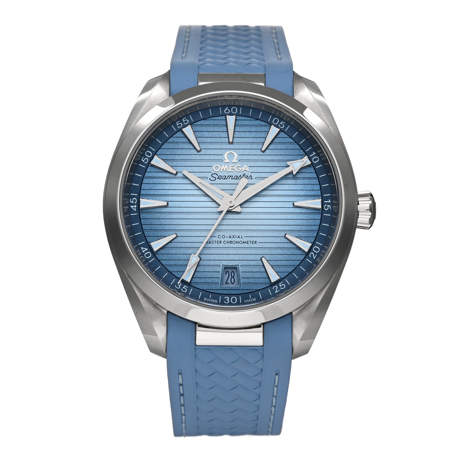 Omega Stainless Steel Rubber 41mm Seamaster Aqua Terra 150M Co-Axial Automatic Watch Blue 220.12.41.21.03.008 1 of 5