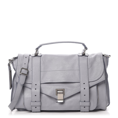 Proenza Schouler Lambskin Medium PS1 Satchel Concrete Grey 1 of 15