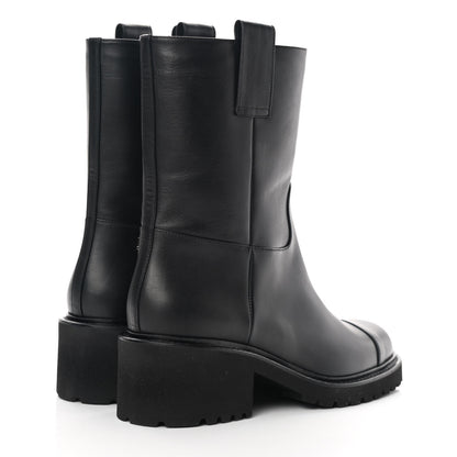 Chanel Calfskin CC Ankle Boots 38 Black 4 of 11