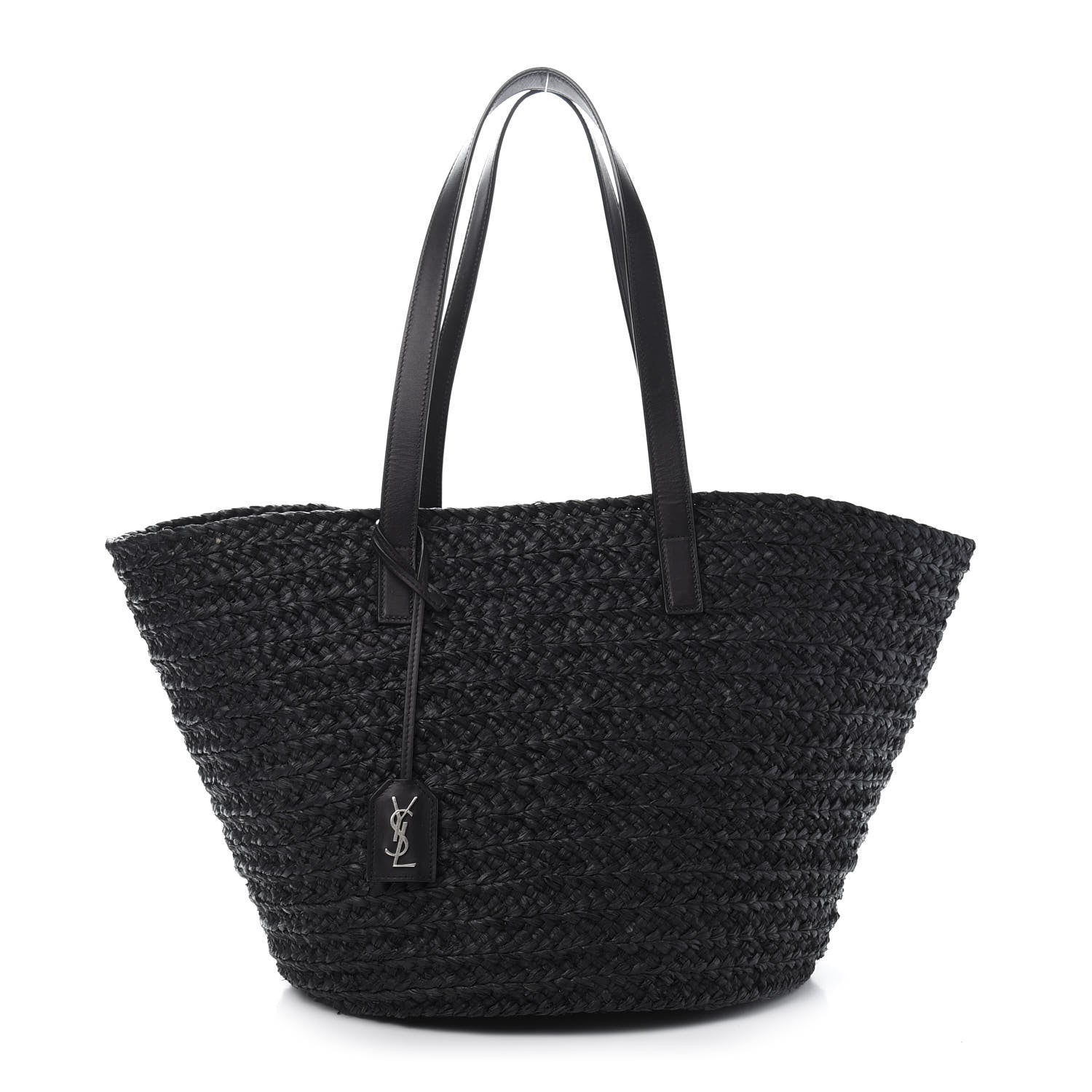 Saint Laurent Raffia Medium Panier Bag Black 1 of 11