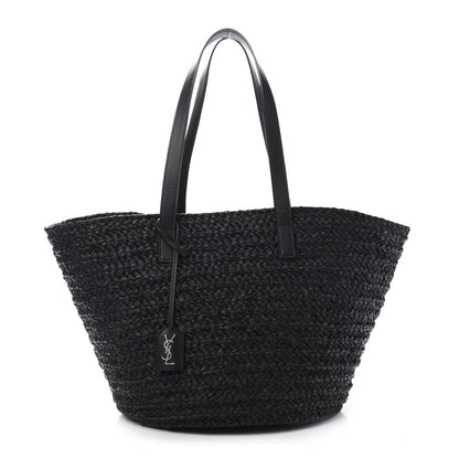 Saint Laurent Raffia Medium Panier Bag Black 1 of 11