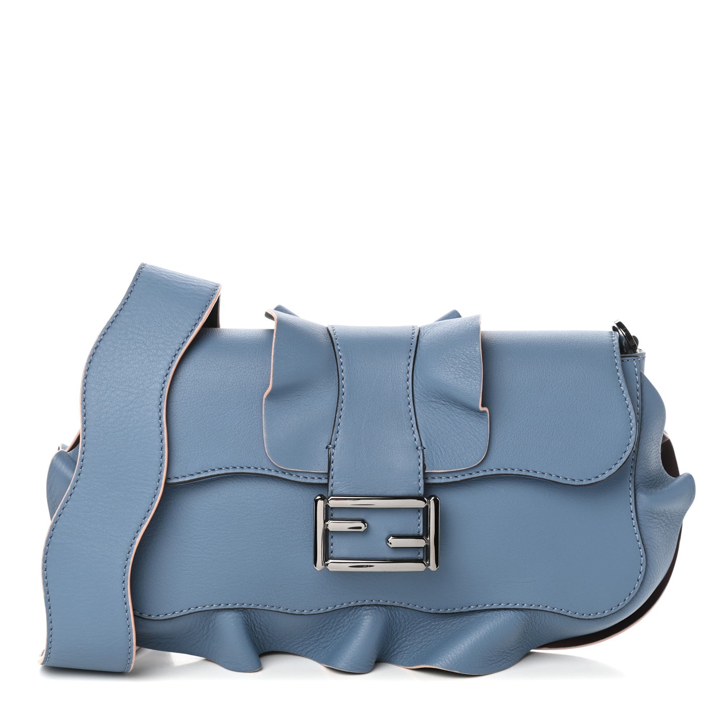 Calfskin Waves Baguette Blue