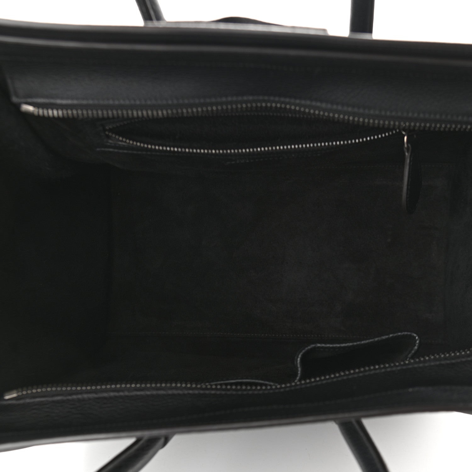 Celine Drummed Calfskin Mini Luggage Black 5 of 9